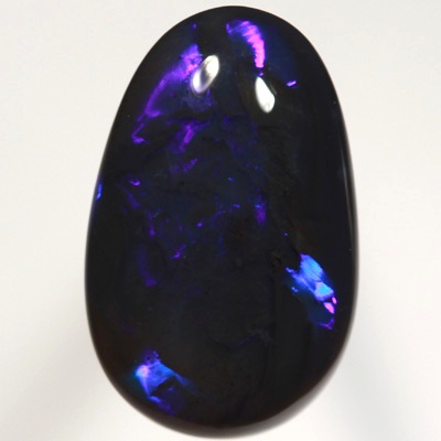 SOLID BLACK OPAL Bright electric blue roling flashes SEE VIDEOS
